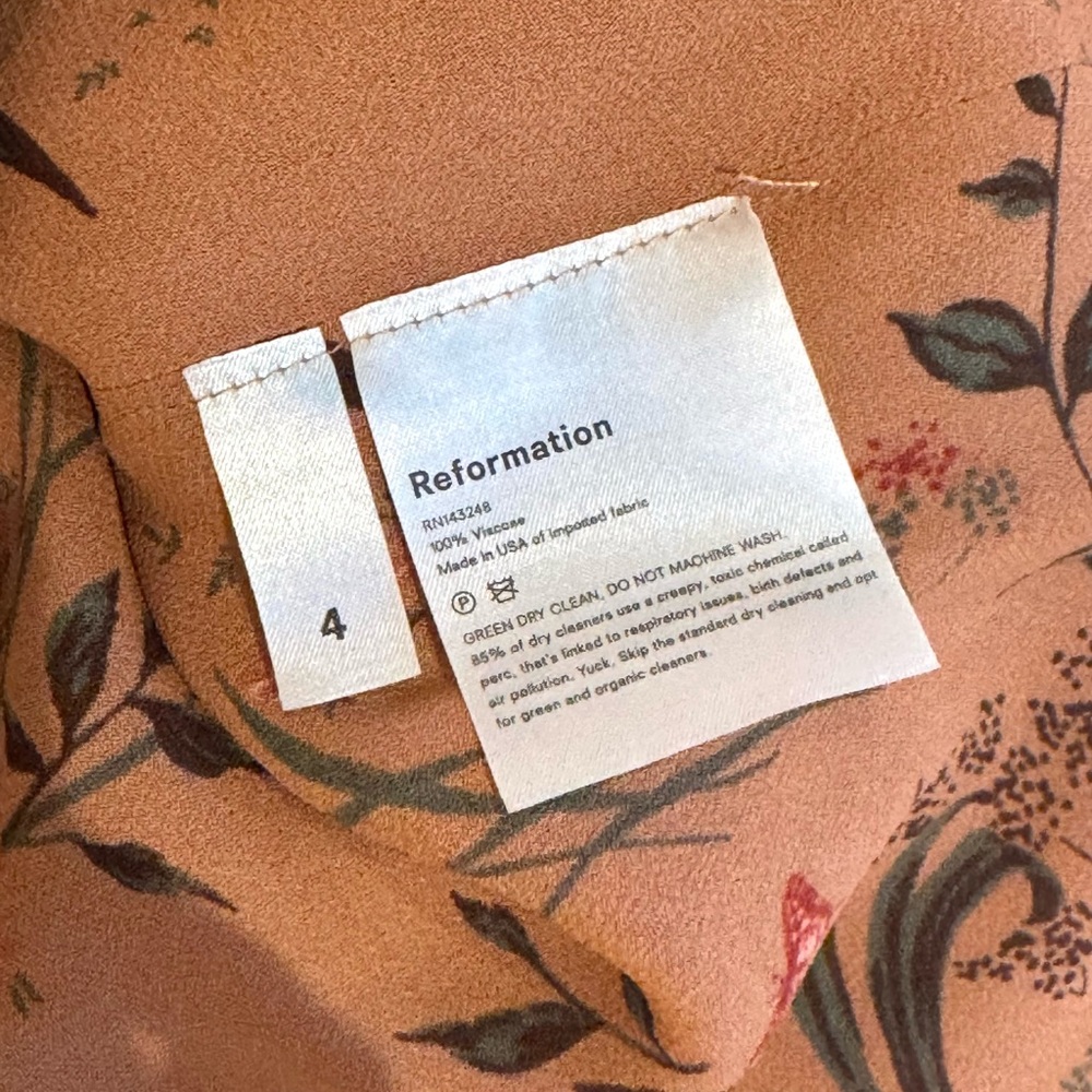 Reformation Dalie Dress Size 4 - Picture 8 of 9